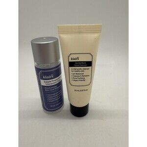 Klairs Skincare Trial Kit Set: Gentle Black Facial Cleanser 20mL & Toner 30 mL